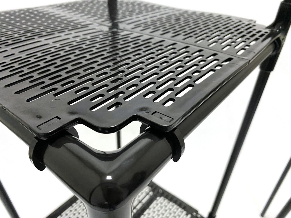 Кутова підлогова полиця у ванну кімнату з вішалкою для плічок Cornetta Бориспіль - фото 10