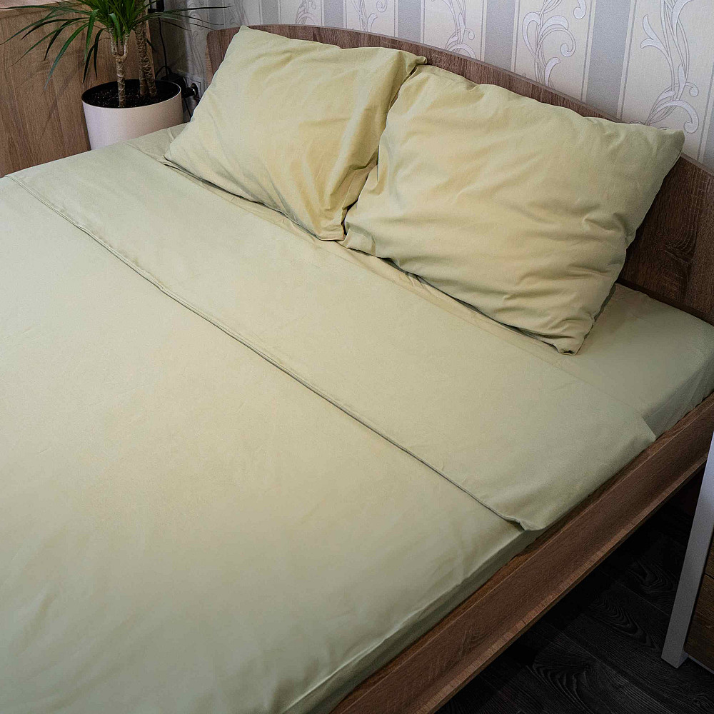 Підковдра 180x215 Поплін GM Textile 120 г/м2 Бавовна (Оливковий) Суми - фото 4