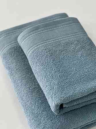 Комплект махровых полотенец IDEAL TEXTILE Легкий бриз 50х90 + 70х140 см 450 г/м2 100% хлопок Лазуров Черновцы