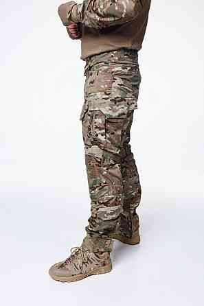 Військові тактичні штани мультикам ріп-стоп, захист колін, водонепроникні, регульована посадка та крій Львів