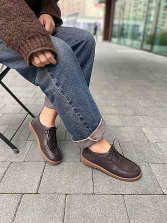 Arcoboletto Топсайдери жіночі на низькому ходу з натуральної шкіри на шнурках коричневі демісез Коломия