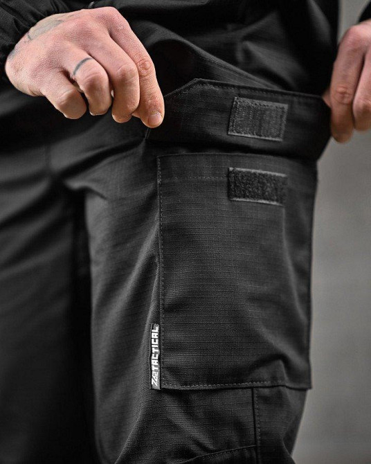 Летний тактический костюм 7.62 черный ДЛ6503 Одесса - изображение 8