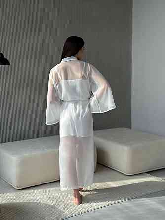 Довгий шифоновий халат Айвори S/M Харьков