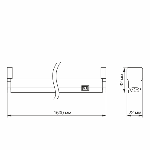 LED Світильник лінійний T5 25W 1,5м 5000К 220V TL-T5-25155 Titanum Житомир
