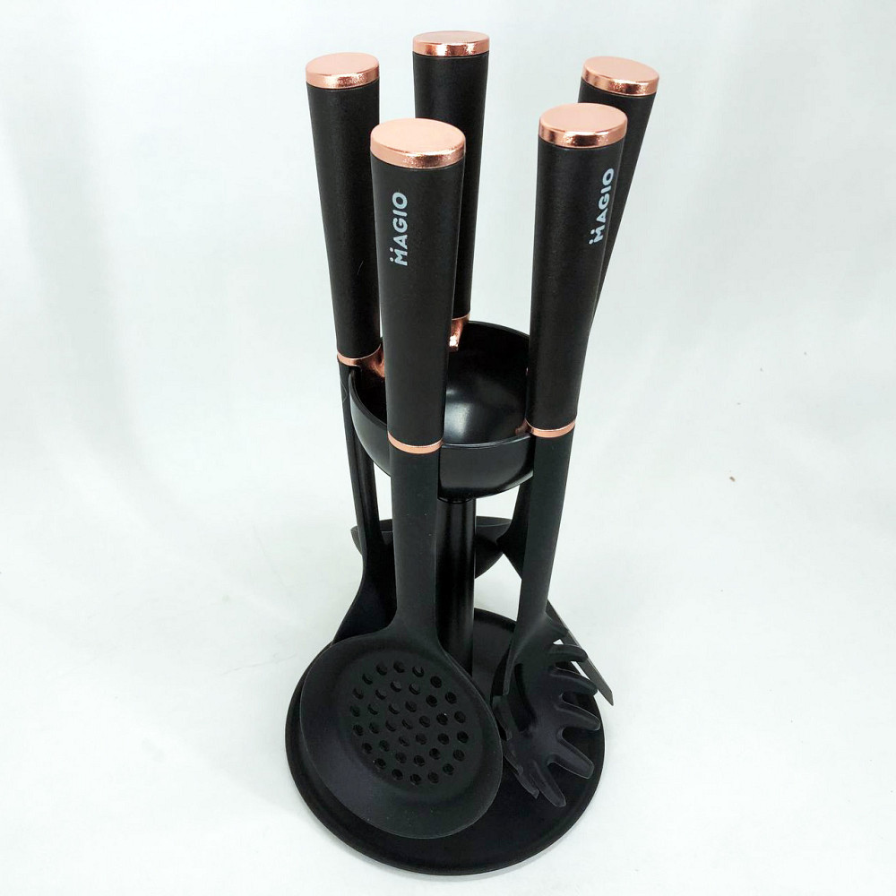 Подставка под кухонные аксессуары силикон MAGIO, Набор кухонный на стойке, Набор для готовки из нейлона VT-16 Львов - изображение 6