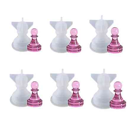 Молд силіконовий Шахи 30 мм сірий Київ