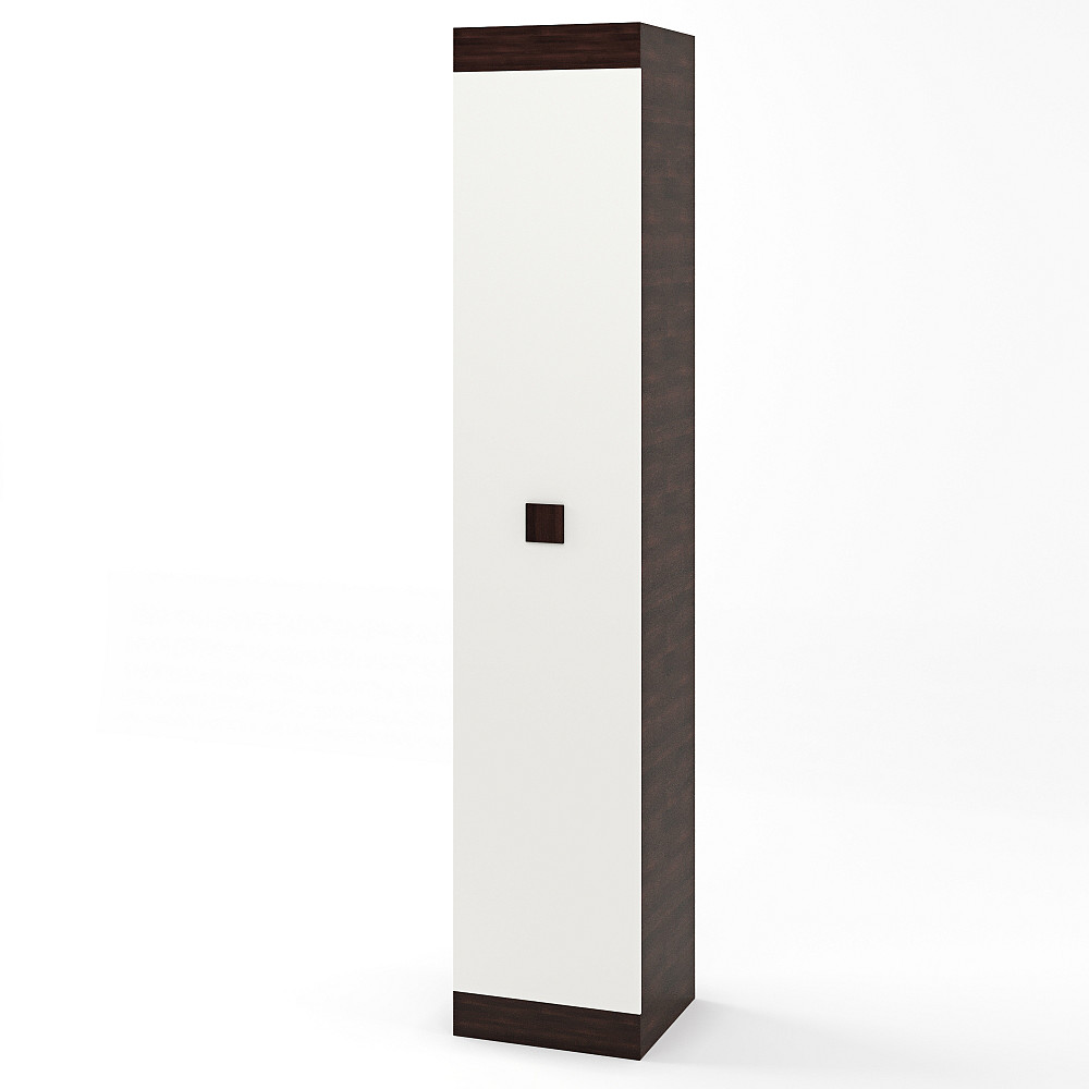 Шкаф-пенал закрытый Эверест Соната венге темный + белый (DTM-2277) Днепр - изображение 2