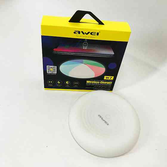 Бездротова зарядка з підсвічуванням 7 кольорів 10W 7 COLOR Awei W7 + WIRELESS CHARGE NY-93 Івано-Франківськ