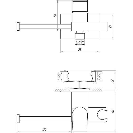 Смеситель гигиенический Globus Lux GLN-4-106MIX (000018457) Киев