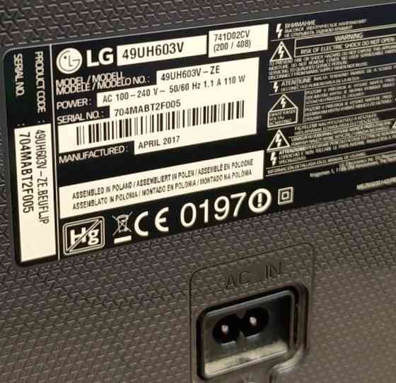 Телевізор LG 49" 4K UHD/Smart TV Wi-Fi T2/ WebOS Київ