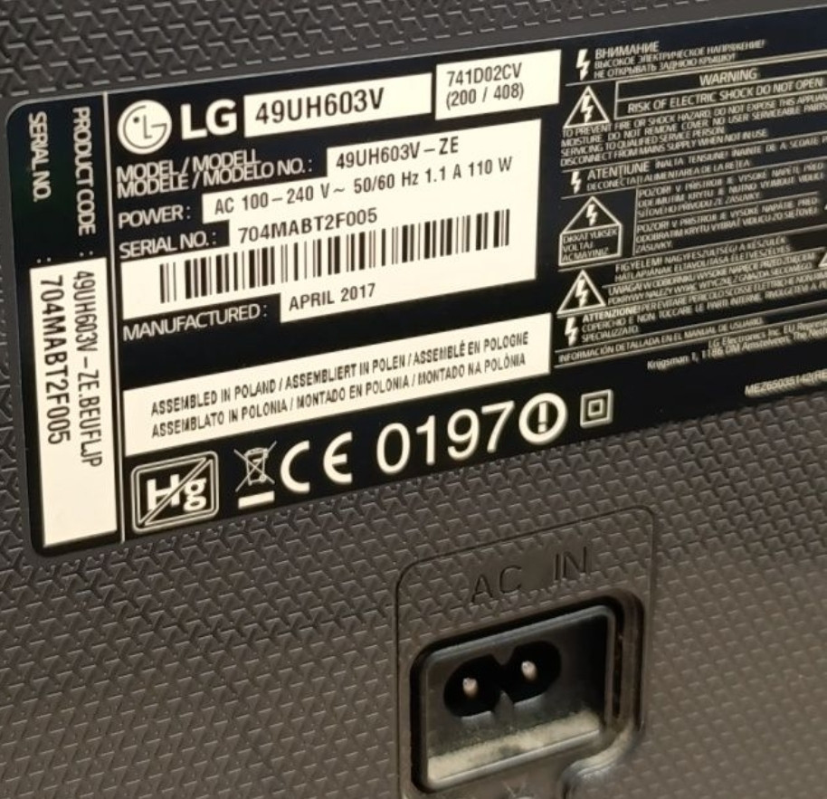 Телевізор LG 49" 4K UHD/Smart TV Wi-Fi T2/ WebOS Київ - фото 1