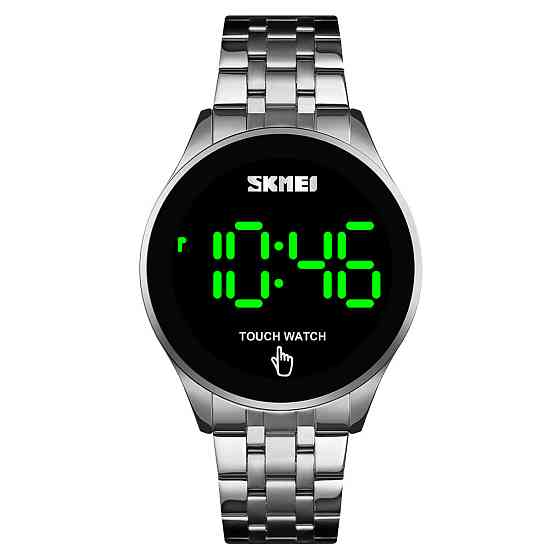 Мужские наручные светодиодные часы Skmei 1579 light (Серебристые) Винница