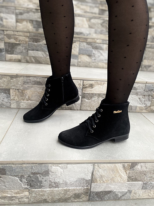 Черевики жіночі ARLETT чорні натуральна замша 37р.-24см 38р.-24.5см (1193) Коломия - фото 8