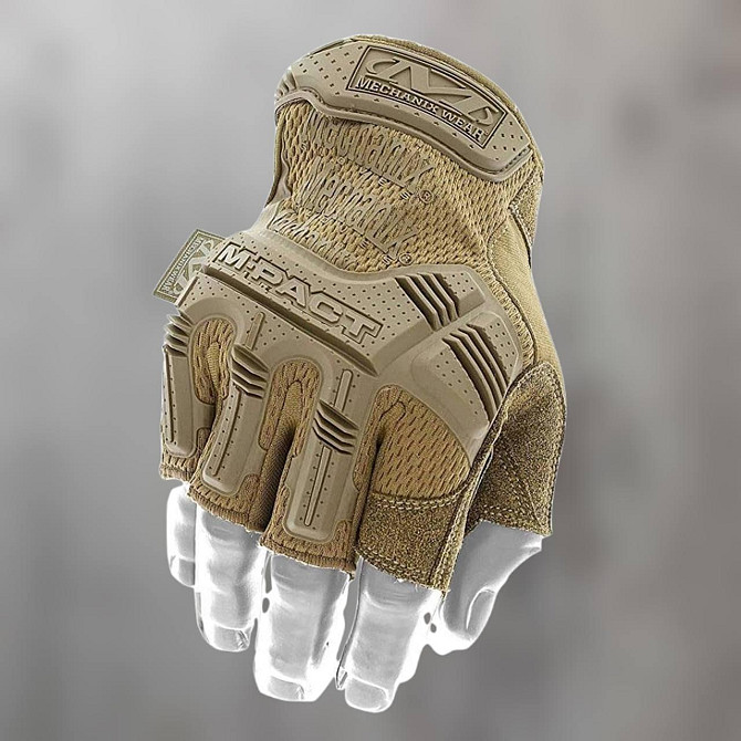 Військові штурмові рукавички без пальців Mechanix M-Pact Fingerles Пісочні, M Вінниця - фото 6