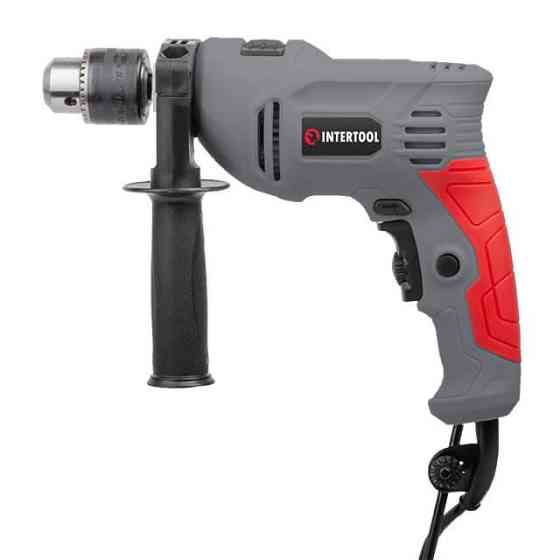 Дрель ударная, 0,6 кВт, 0-3000 об/мин, 1,5-13 мм, реверс INTERTOOL DT-0109 Киев