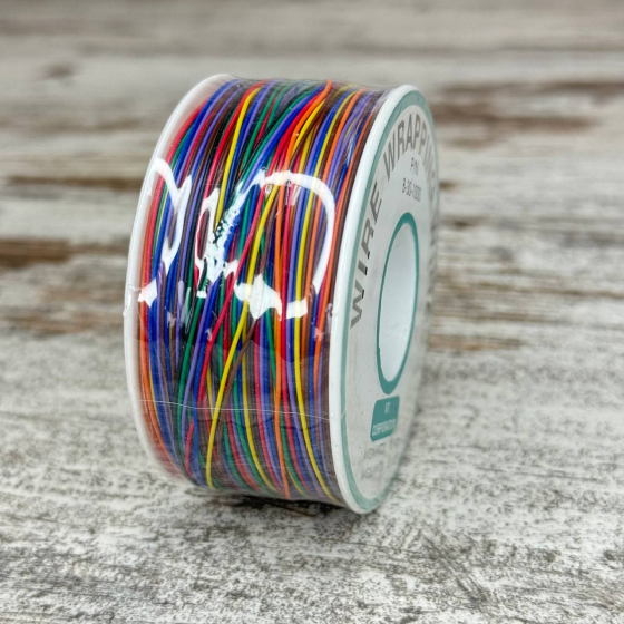 Монтажный провод 30AWG 0.25мм, 240м, 8 цветов, одножильный для пайки и накрутки Киев