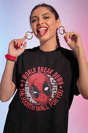 Футболка з аніме принтом Суперхеро Біртхдай Суперхеро Гіфт оверсайз (S/M/L) Чорний AnimeJ1095 Дніпро