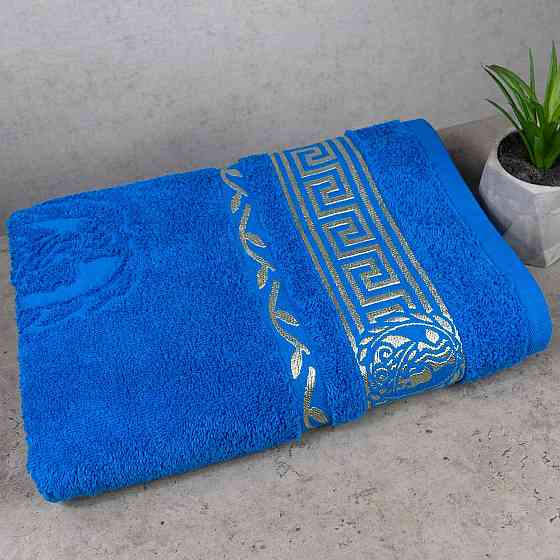 Махровий рушник універсальний GM Textile 50х90см Caesar 450г/м2 (Блакитний) Суми
