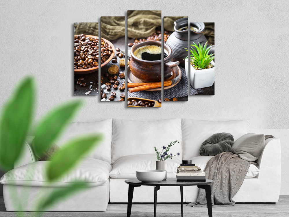 Модульна картина у вітальню / кухню Кави з Корицею Art-393_5 ( 80х118см ) Київ - фото 2
