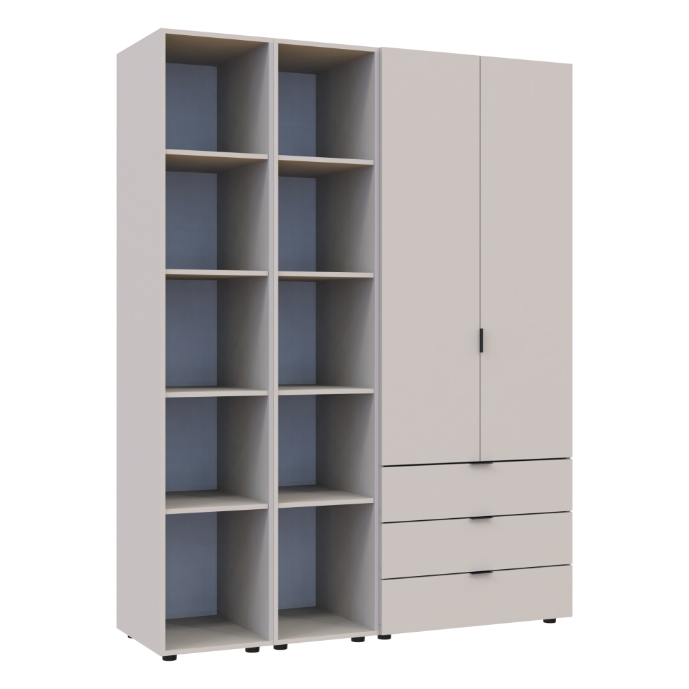 Комплект шкафов для одежды Doros Гелар (3 шт.) 153,9х49,5х203,4 см Кашемир (DRS-011244) Львов - изображение 8