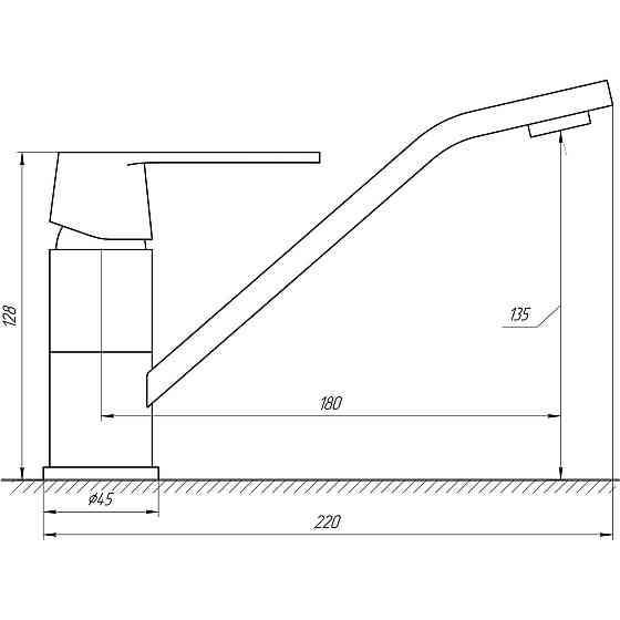 Смеситель для кухни Globus Lux Laguna GLA-0203Q-10-BB (000021858) Киев