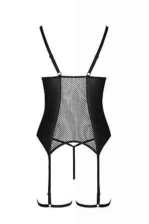Корсет и стринги черный S/M BETH CORSET - Passion Sex Aura Киев