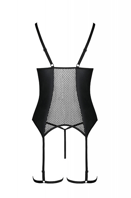 Корсет и стринги черный S/M BETH CORSET - Passion Sex Aura Киев - изображение 4