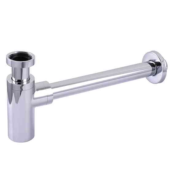 Сифон для раковин циліндричний Globus Lux GSB-32-125-00 1 1/4 ″, хром, латунь Луцьк