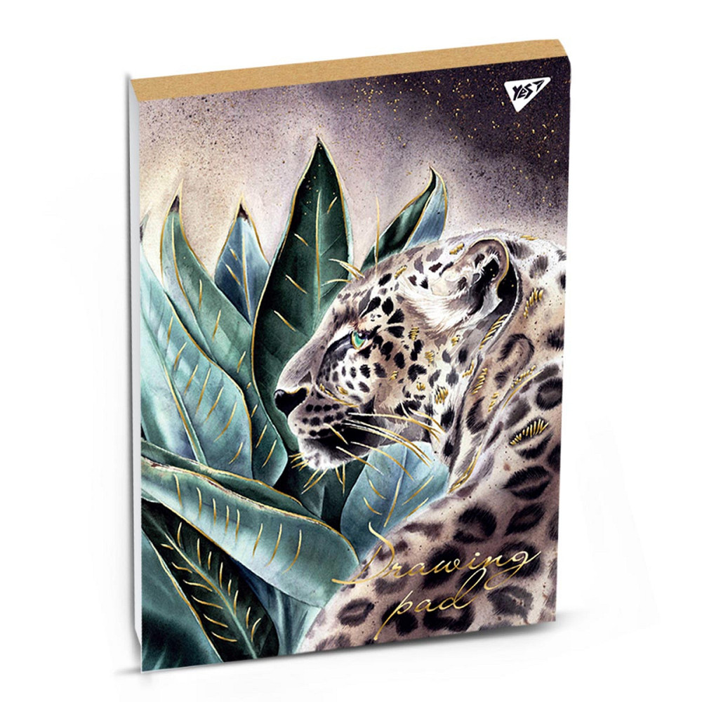 Альбом для малювання "Yes" клеєний А4 40арк 130465 100г/м білила+фол.золото "KATYA ROZZ" крафт, шт Київ - фото 1