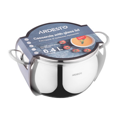Кастрюля Ardesto Gemini Liguria, 6.4л, нержавіюча сталь (AR4364GB) Винница - изображение 4