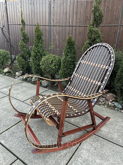 Крісло гойдалка плетена коричнева Київ - фото 6