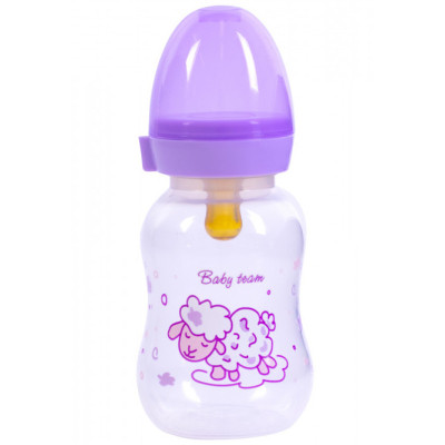 Пляшечка для годування Baby Team з латексною соскою Овечка, 125 мл (1300_овечка) Вінниця - фото 1