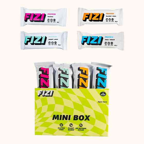 Набор протеиновых батончиков Fizi Mini box Protein bar - 4x45g (Caramel) Луцк