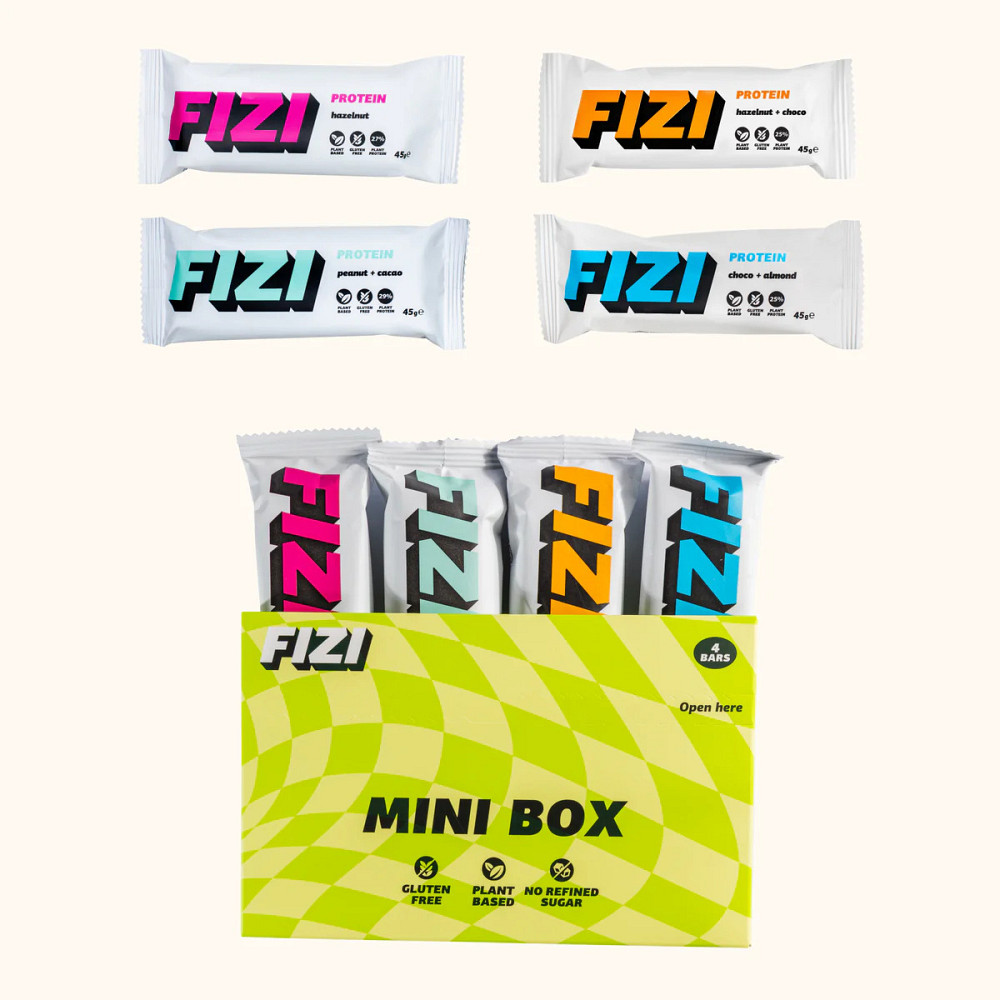 Набор протеиновых батончиков Fizi Mini box Protein bar - 4x45g (Caramel) Луцк - изображение 1