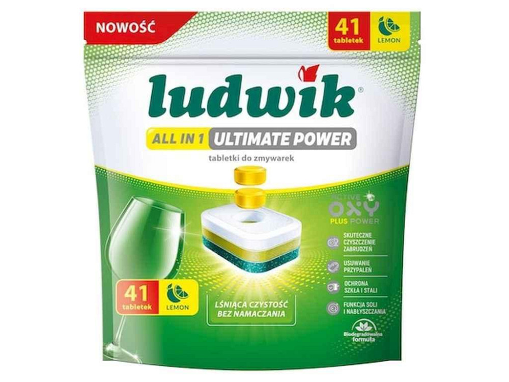 Таблетки для посудомийних машин 41шт ALL IN ONE ЛИМОН Doypack ТМ LUDWIK Київ - фото 1