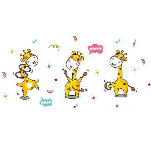 Дитячі наклейки на стінку "Жирафи" - 40*30см Київ