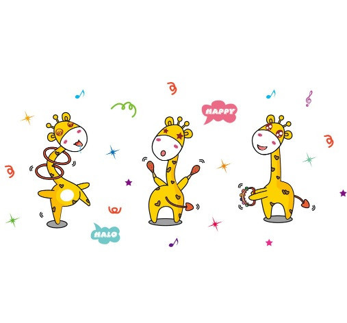 Дитячі наклейки на стінку "Жирафи" - 40*30см Київ - фото 1