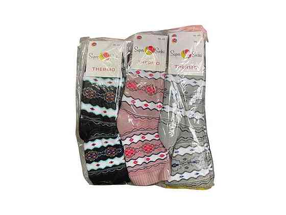 Носки махра S_154 Орнамент р.36-40 12пар ТМ SUPER SOCKS Киев
