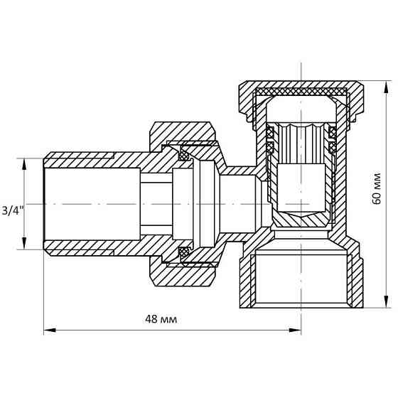 Вентиль кутовий 3/4x3/4 Koer KR.902 .  ( KR0139 ) 34818 Харьков