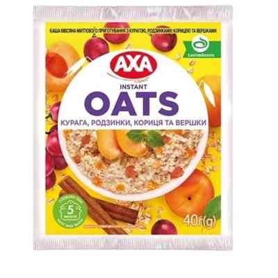 Їжа швидкого приготування АХА Каша Вівсяна з курагою, родзинками, корицею та вершками 40 г (4820237691071) Вінниця