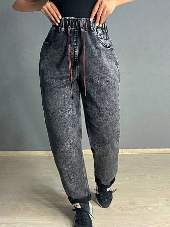 Джинсы женские Vanver 82033 MOM comfort jeans с резинкой на талии черные, Чорний, 31, 31, 82 см, 108 Одесса - изображение 9