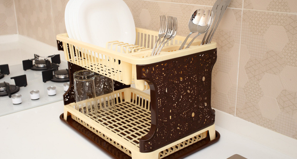 Сушилка для посуды Efe ажурная. 42х29х29 бежево-коричневая Одесса - изображение 9