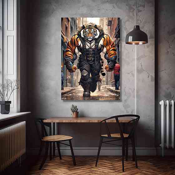 Картина Холсті в спортзал  Тигр  KLM_20 100х150 см Киев