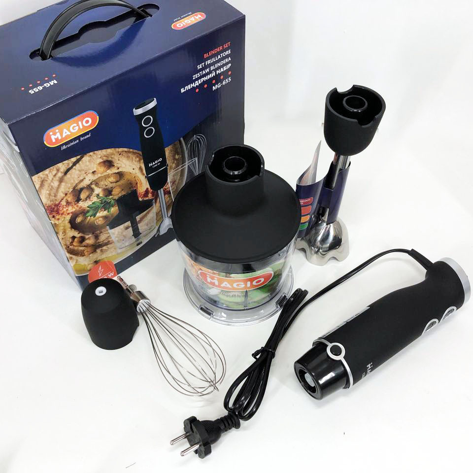 Стаціонарний блендер для кухні зі скляною чашею MAGIO MG-655, Потужний занурювальний блендер для дому GV-78 Львів - фото 12