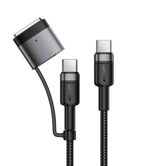 Кабель ACEFAST C22-05 USB-C to USB-C / magnetic aluminum alloy charging data cable Black Київ