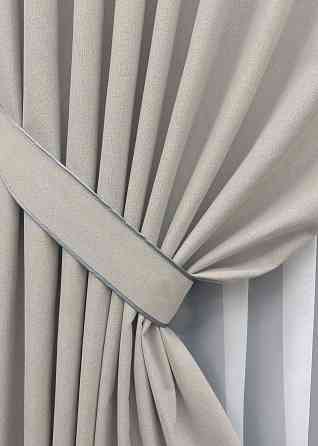 Комплект готовых штор VR-Textil Блэкаут двусторонний ASHEN NIGHT № 1847ш Тауп 200х290 см 2 шт (32-216) Київ