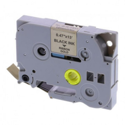 Лента для принтера этикеток UKRMARK RL-B-T831P-BK/GO, аналог TZE831. 12 мм х 8 м (900257) Винница - изображение 1