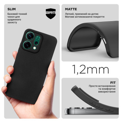 Чехол для мобильного телефона Armorstandart Matte Slim Fit OPPO Reno14 5G Black (ARM87160) Винница - изображение 3