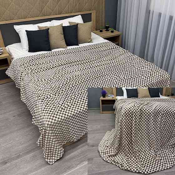 Плед-покривало Шахи 200х210 см (+-5см) Какао з молочним (87-038) Київ