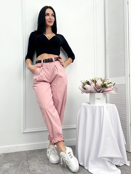 Вкорочені штани-балони "Regular" оптом | Розпродаж моделі Київ - фото 3